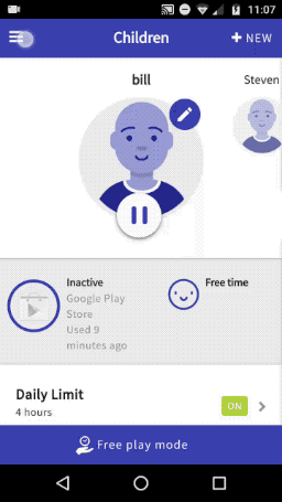 Invite a friend section of parents app Open invite a friend