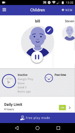 Tap on the pen icon to edit your child's details