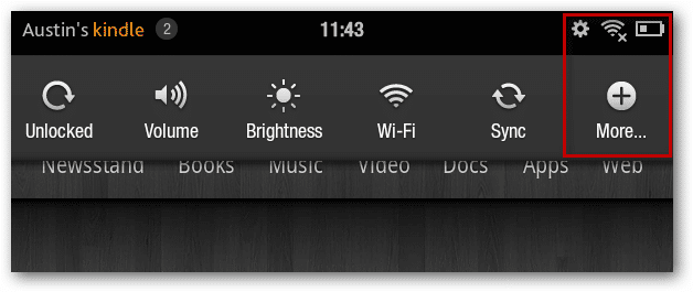 More menu option