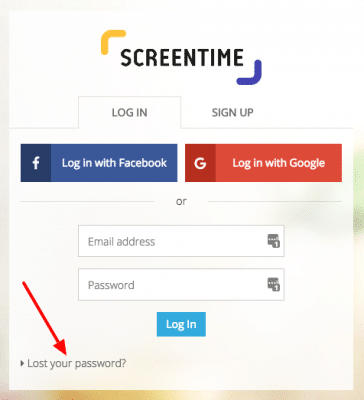lost your password