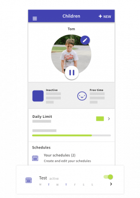 Tap the switch next to a schedule to turn it off