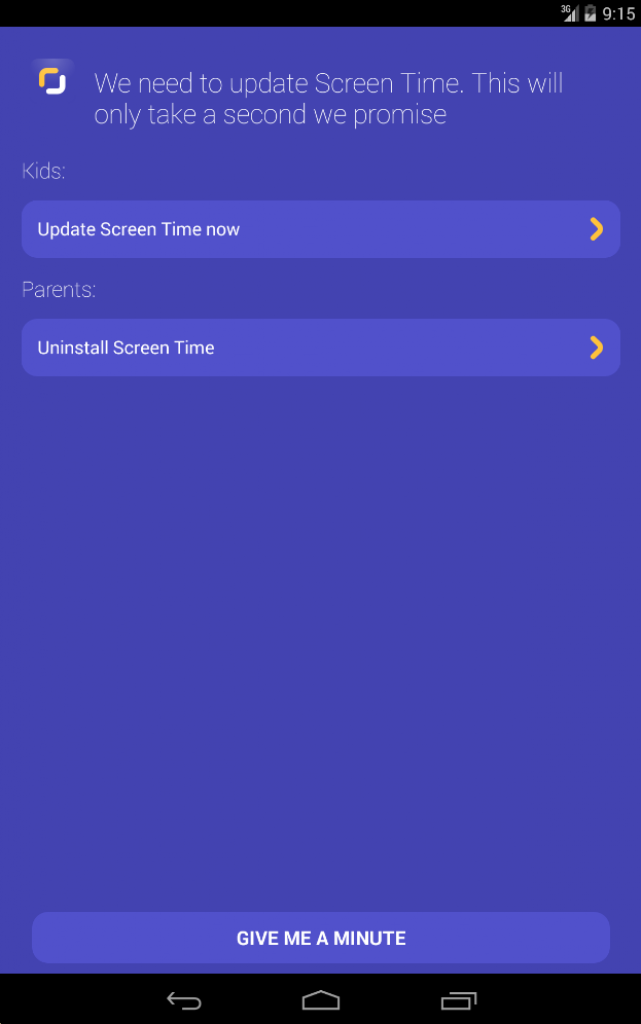 Screen Time new update screen